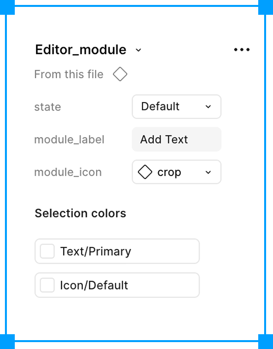 Editor module component inspector