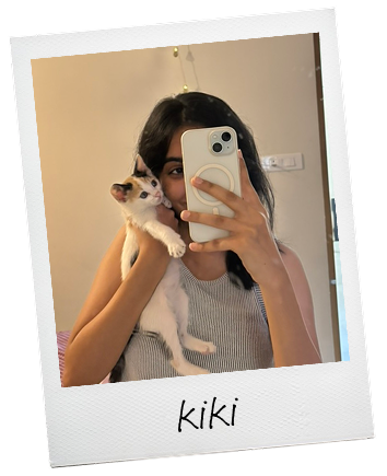 Mirror selfie with my cat Kiki